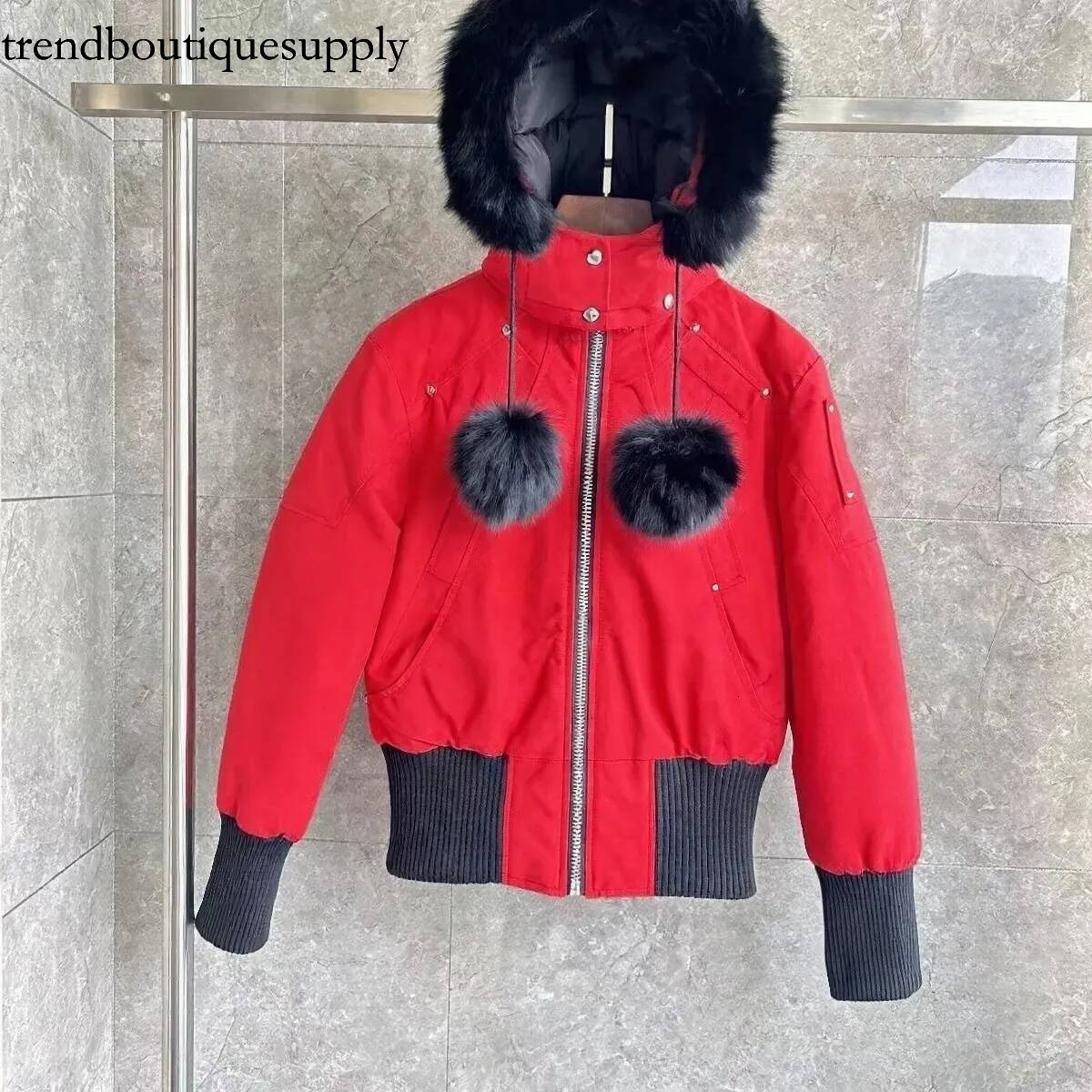 moose Designer Parkas Jackets Mens Winter Outdoor Windbreakers Puffer Short Parka Down Jacket Removable Fur Collar Unisex Loose Fit Winter Thick War