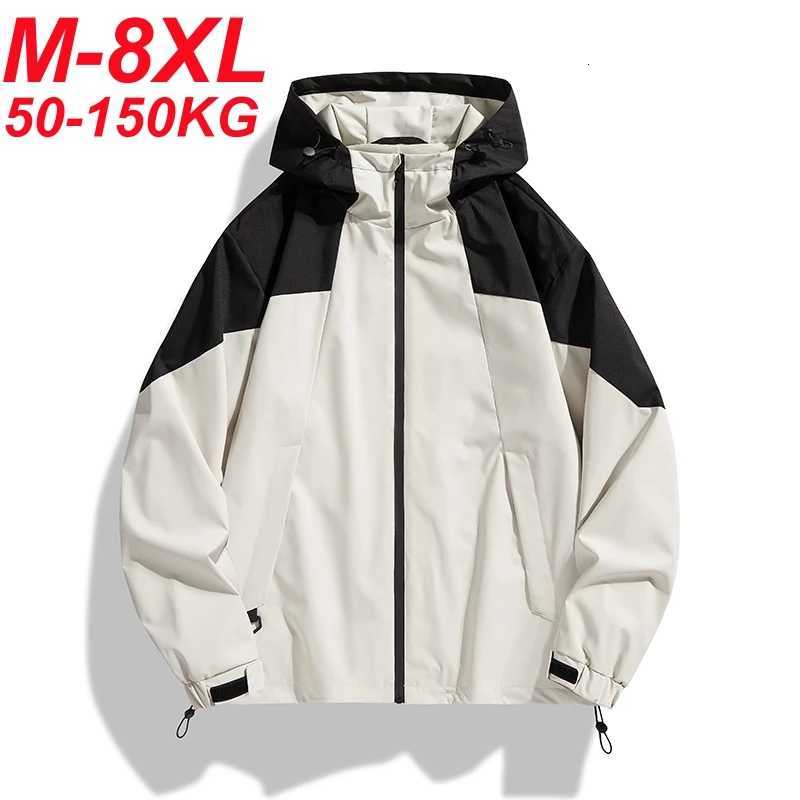 Outdoor Jackets Hoodies Big Size 8xl 7xl s Coats Men Waterproof Outdoor Cam Oversize Spring Autumn Sports Climbing Windproof Windbreaker MaT261016
