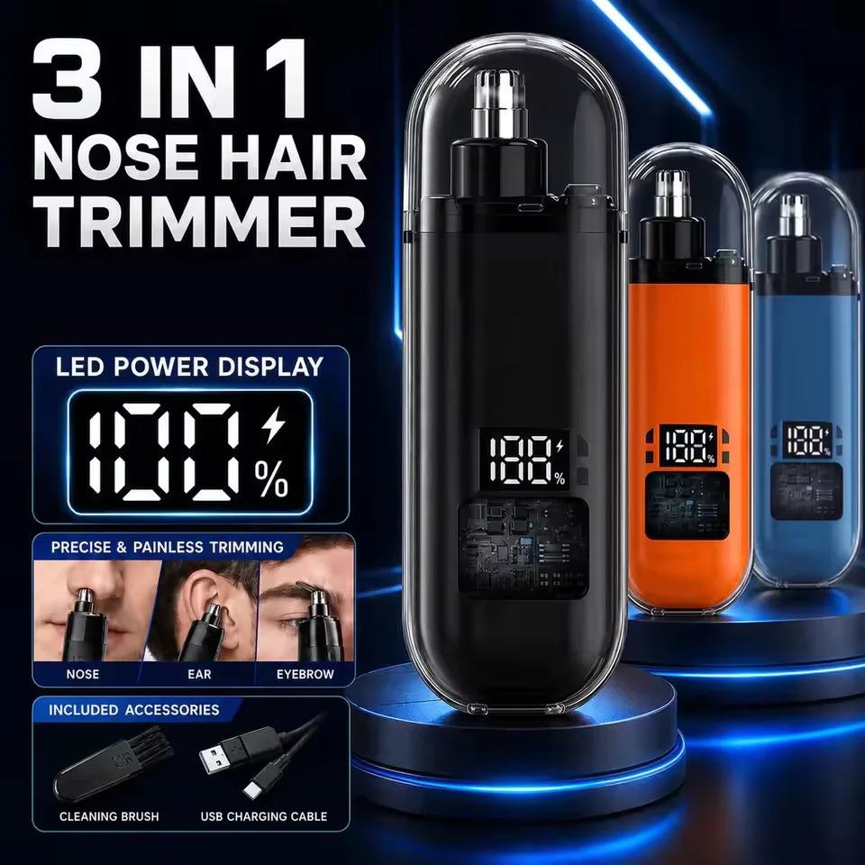 Nose Hair Trimmer Rechargeable Electric Remover Men Eyebrow Shaving Razor Mini Pocket Portable Nose Clipper 261016