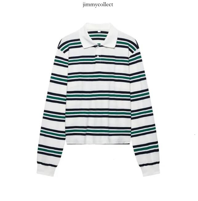 MM Jackets Fashion Stripe Womens T shirt Casual Long Sleeve Female All Match Polo Shirt Spring Ladies Loose Tops High Street 5e1