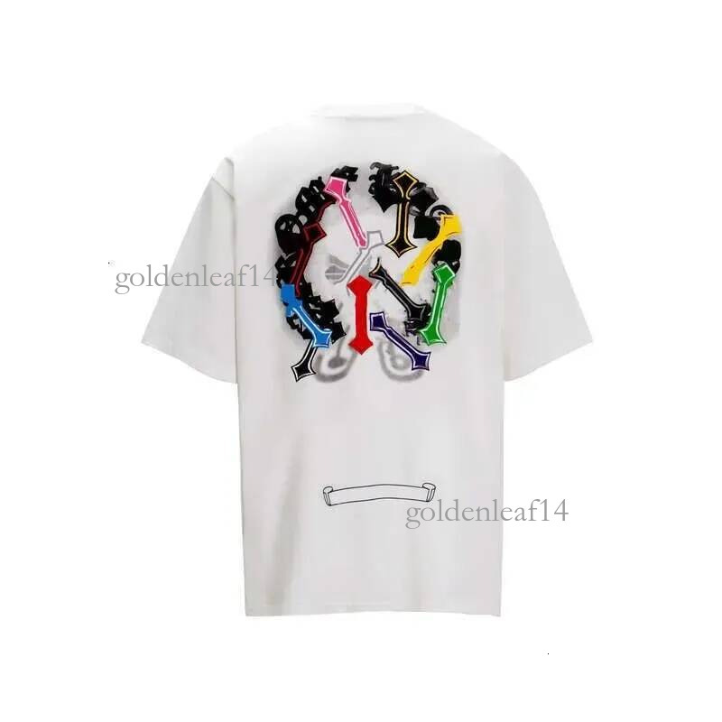Cross Sanskrit T Shirt Mens Designer Chromelies Shirt Graphic Tee Shirt Chrome Long Sleeve ch Tshirts high quality Womens Designer trendy Shirts 5ce