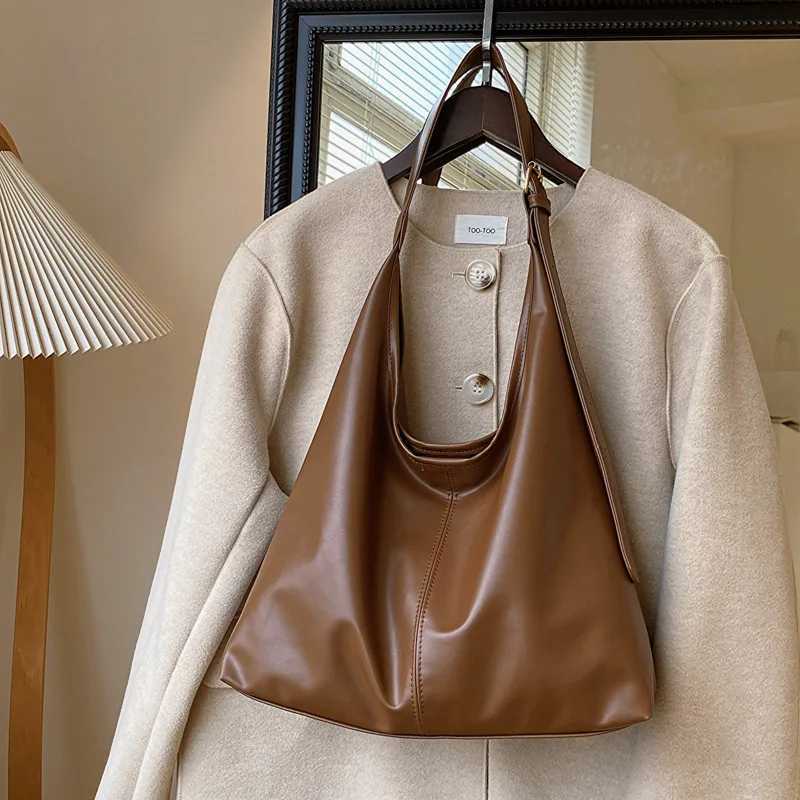 Shoulder Bags Minimalist Faux Leather Hobo Bag Large Capacity Women Underarm Shoulder Tote Handbag Daily Work Shopping Casual Ladies Purse X261016
