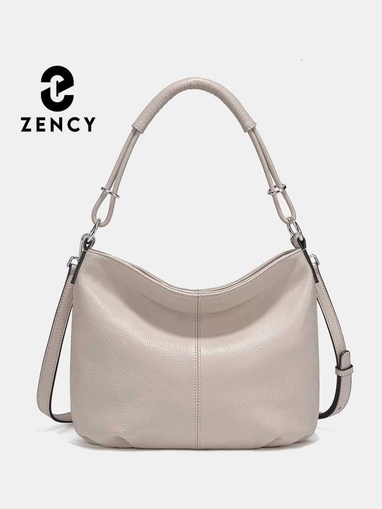 Cross Body Zency Women's Soft Cowhide Leather Shoulder Bag Fashion Leather Handbag Crossbody Bag Satchels For Commute Charming Hobos H261016