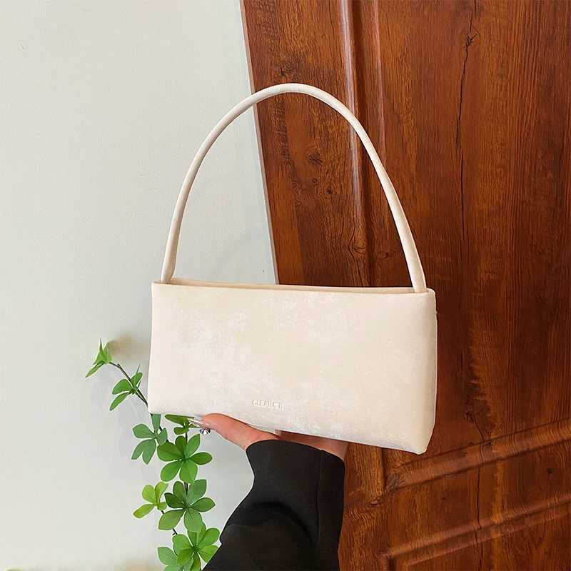 Shoulder Bags Women's Small Shoulder Underarm Bag High Quality Pu Leather Square Handbag Suede Commuter Tote Bag Fashion Casual Women's Wa