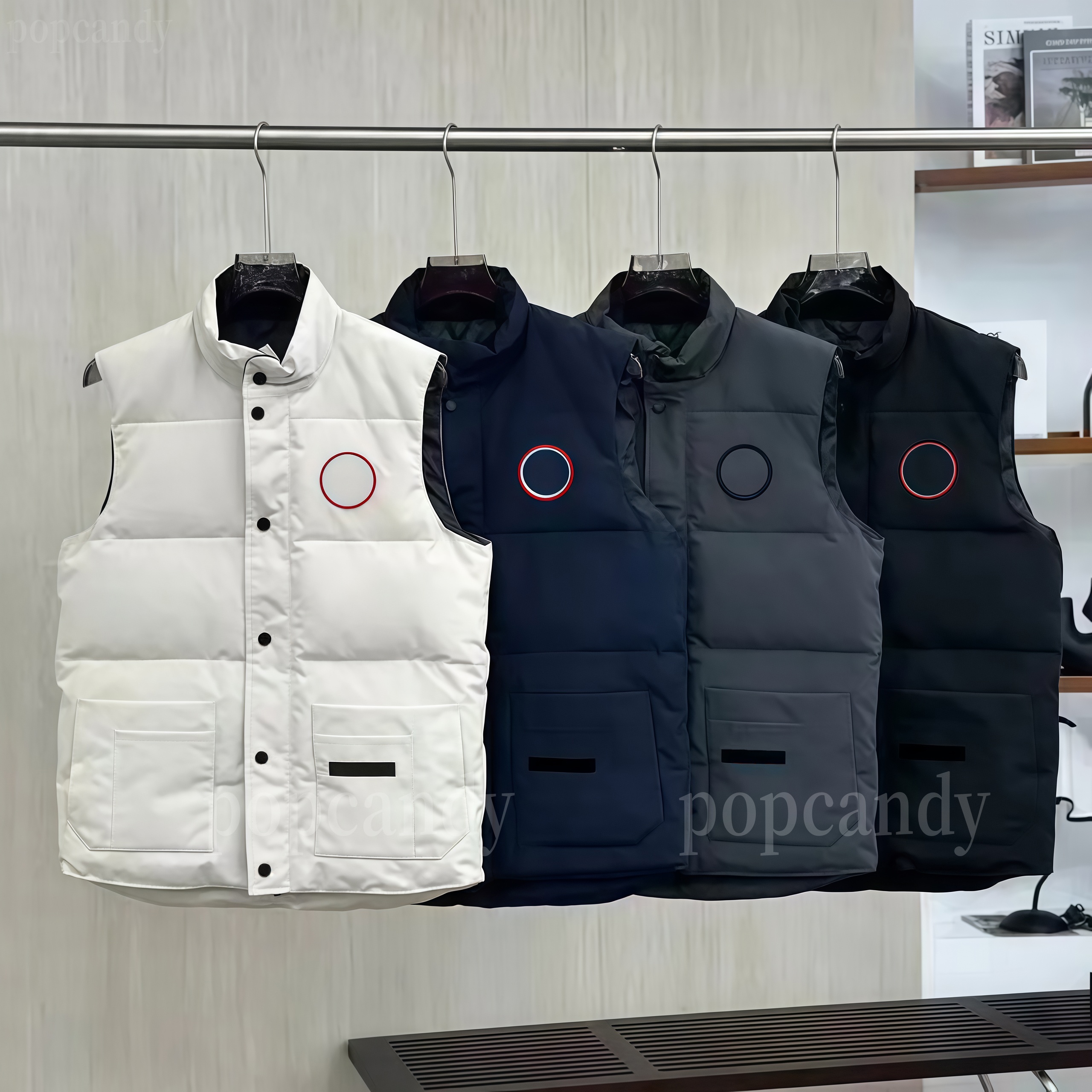 Designer down jacket Winter gilet mens vest canadian luxury woman feather filled material coat embroidered badge outerwear full label jackets coats