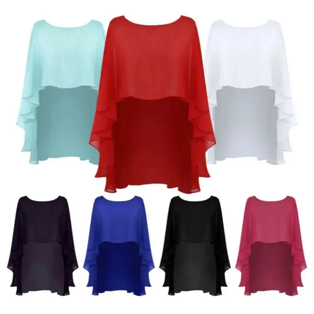 Fashion Soft Wedding Capes Long Solid Color Jacket Wraps Chiffon Shrug Womens Ladies 261015