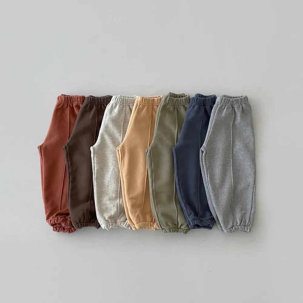 Korea Baby Boy Sweatpants Children Autumn Long Pants Kids Boys Sport Solid Color Trousers Infant Panties Toddler Spring Bottoms261016