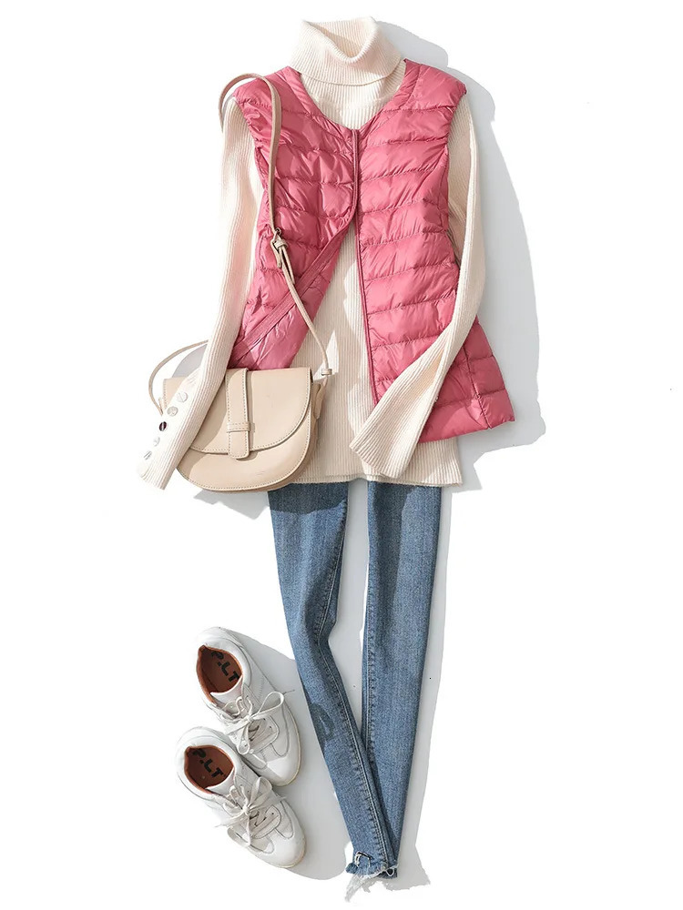Bang 6XL 7XL 8XL Large Size Waistcoat Women's Warm Vest Ultra Light Down Vest Women Portable Sleeveless Winter Warm Liner 261013