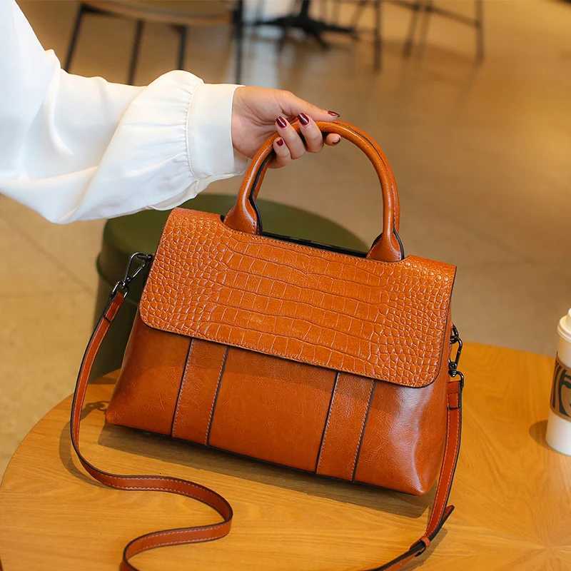 Cross Body Women's Cow Real Leather Crossbody Bag Female Cowhide Designer Shoulder Bags Ladies Casual Large Capacity Handbag H261016