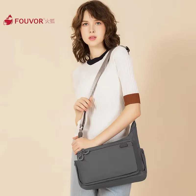 Shoulder Bags Fouvor Women's Shoulder Bag Nylon Fashion Large Capacity Crosbody Bag 2025 Trend Canvas Messenger Bag Waterproof Bag New 2802-06