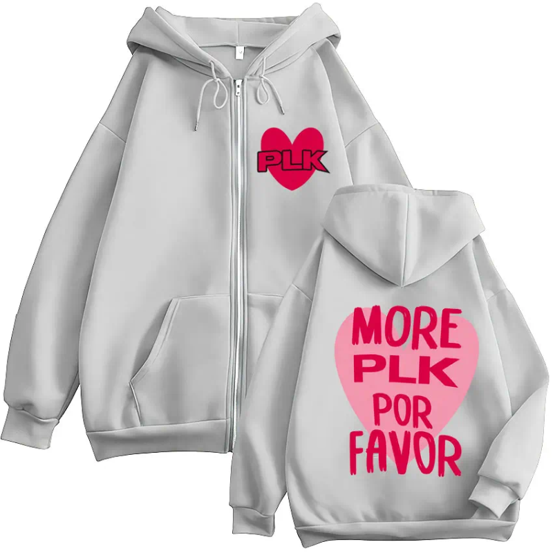 Plk Tour 2026 Merch Zipper Hoodies Men's Women Clothing Loose Fashion Zip Up Fleece Hooded Sweatshirts Jacket Coats Plk Tour Streetwear Fashion