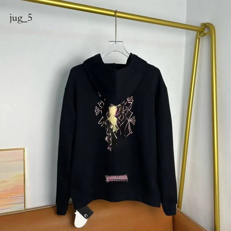 Zipper Designer Chrome men's and women's coats Hoodie Jacket Miami Hooded Sweatshirt Pure Cotton Terry Fabric Trendy Brand New Sanskrit De