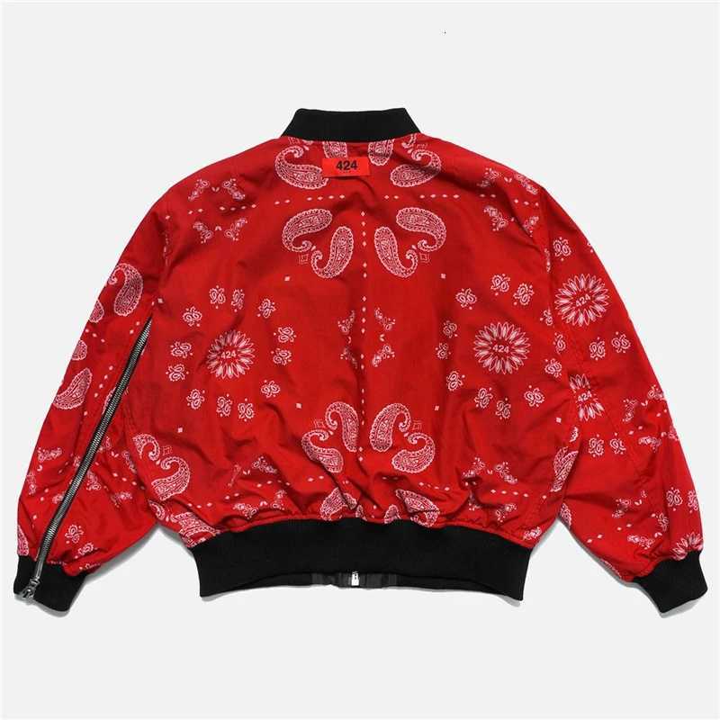 Autumn Men's Jackets 2023 Spring Oversized Reversible Paisley Hip Hop Fashion Streetwear Bomber Flight Air Force Pilot Jacket Men N261016