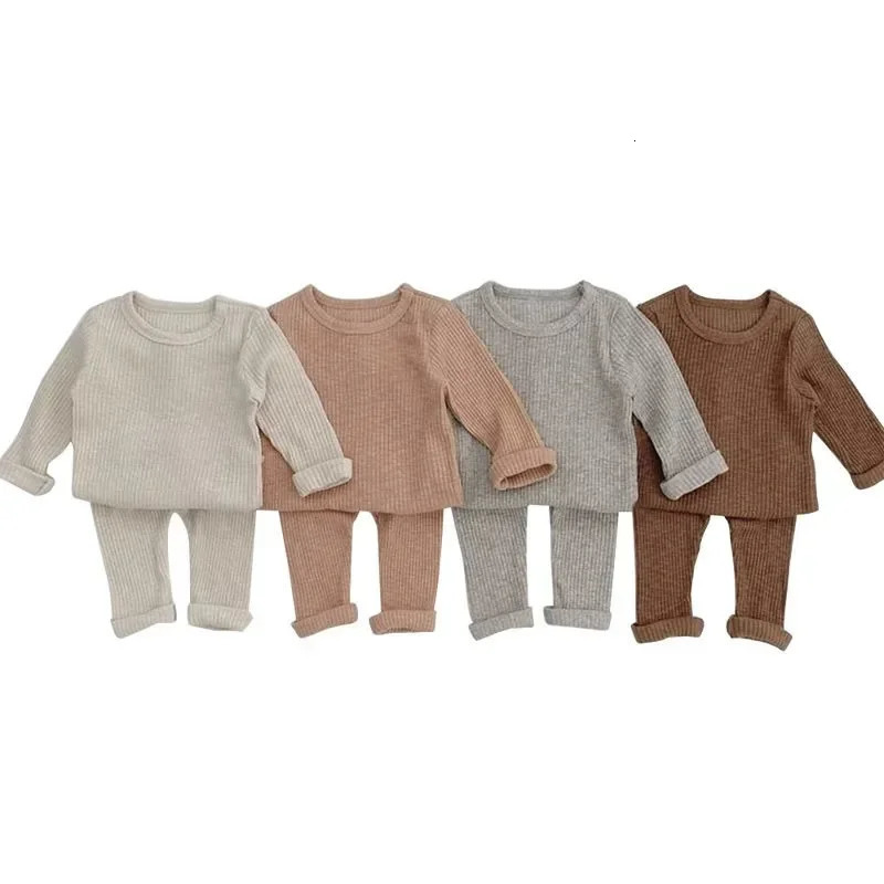 Autumn Winter Fallow Thermal Underwear Suit Baby Clothing Sets Boys Girls Pajama Sets Baby Warm Sleepwear Kids Clothes261016
