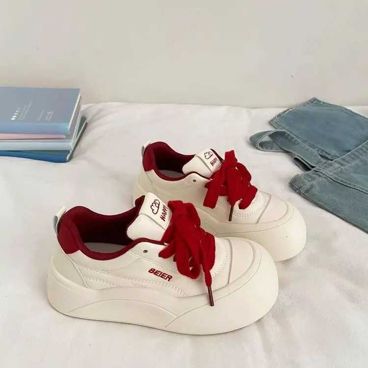 Casual Shoes Women's Color Block Platform Sneakers Lace-Up Chunky Round Toe Cute Casual Walking Shoes Comfort for Daily Wear School Travel H261