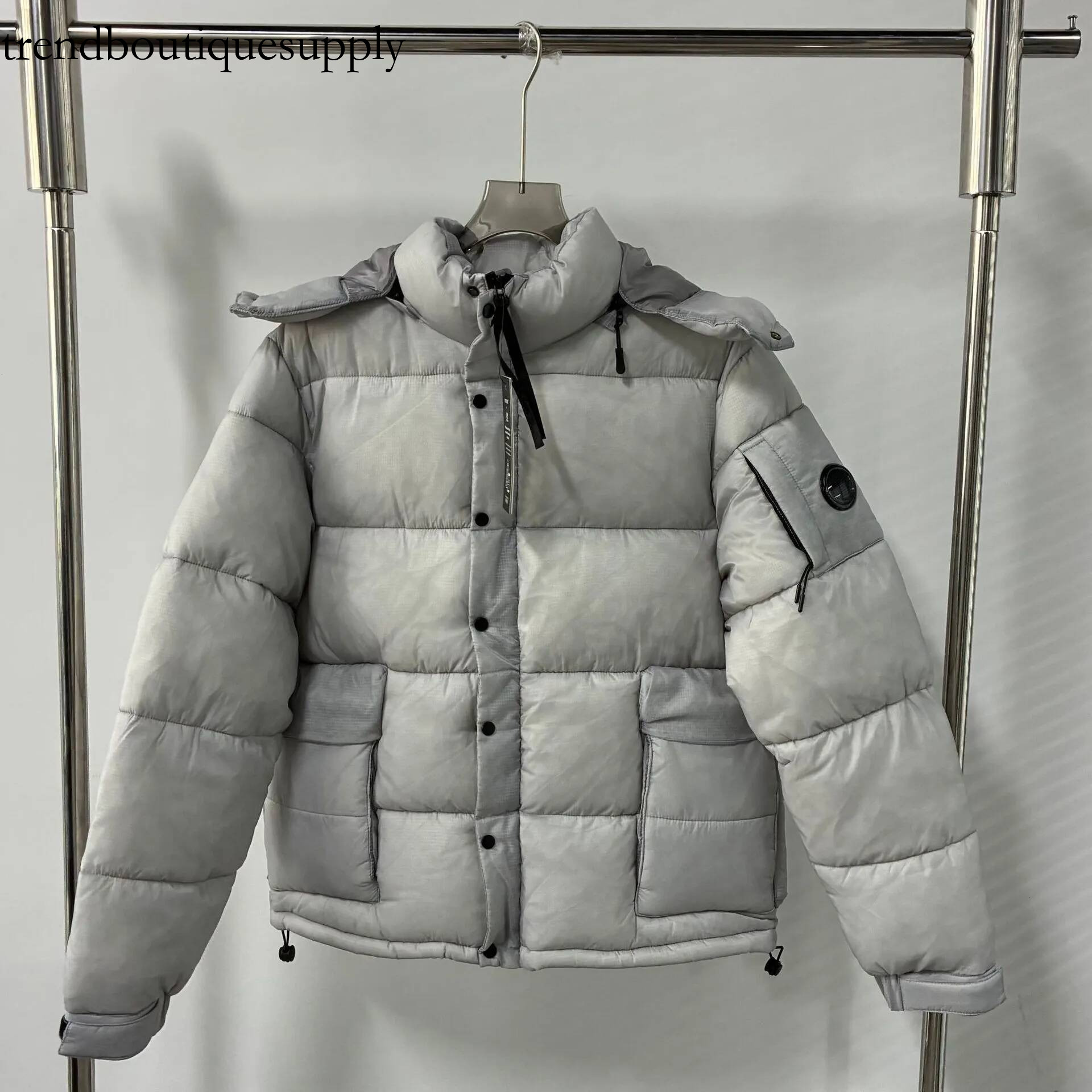 Designer Companyy Hooded Cotton Down Lens Glasses High Street Fashion Couple Style Streetwear Pullover Casual Coat for Autumn Winter be4
