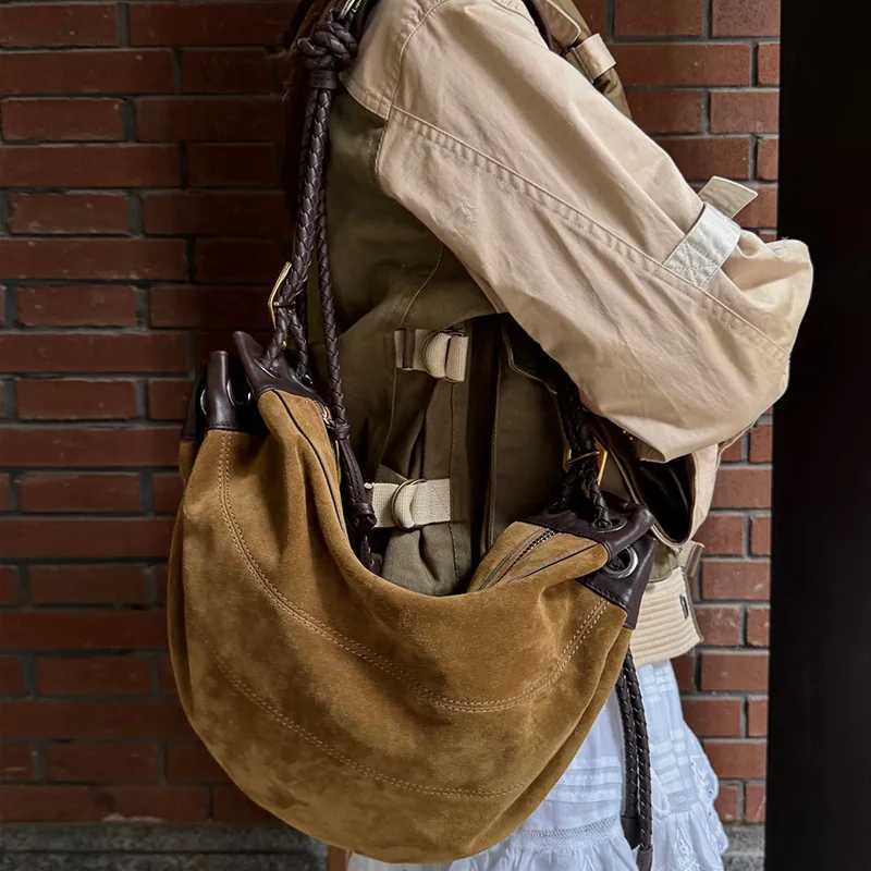 Totes Suede Dumpling Bag Hobos Fashionable Versatile Shoulder Bag Trendy Simple Casual Crossbody Bag for Women X261016