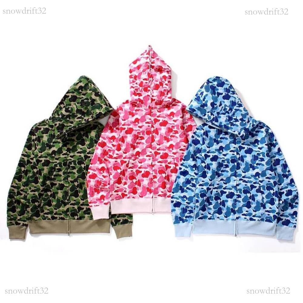 ape hoodie designer Shark hoodies for men mens zipper all camouflage Microfiber jacket hoodie women sweater long sleeved womens bathing App coat 614