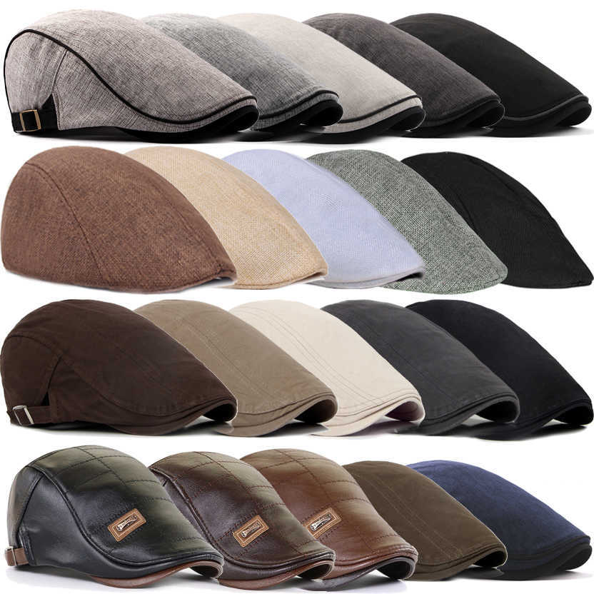 Types 21 Men Berets 2021 Spring Autumn Winter Windproof Street Beret Hat Retro England Hat Men Hats Peaked Painter Caps S261016YWQX