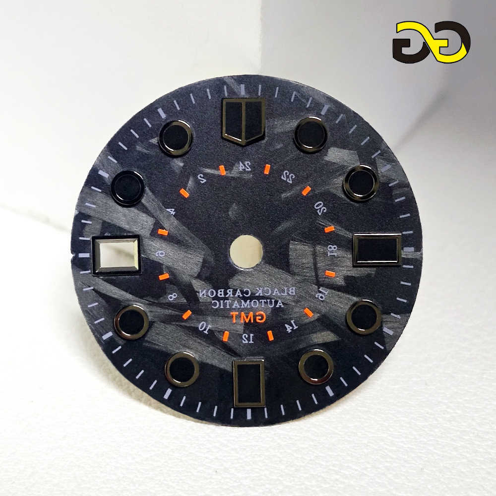 Calendar Single C3 Luminous Carbon Fiber Dial 28.5mm Diameter Modified for NH35 NH34 ment Parts cessory S261016YNPK