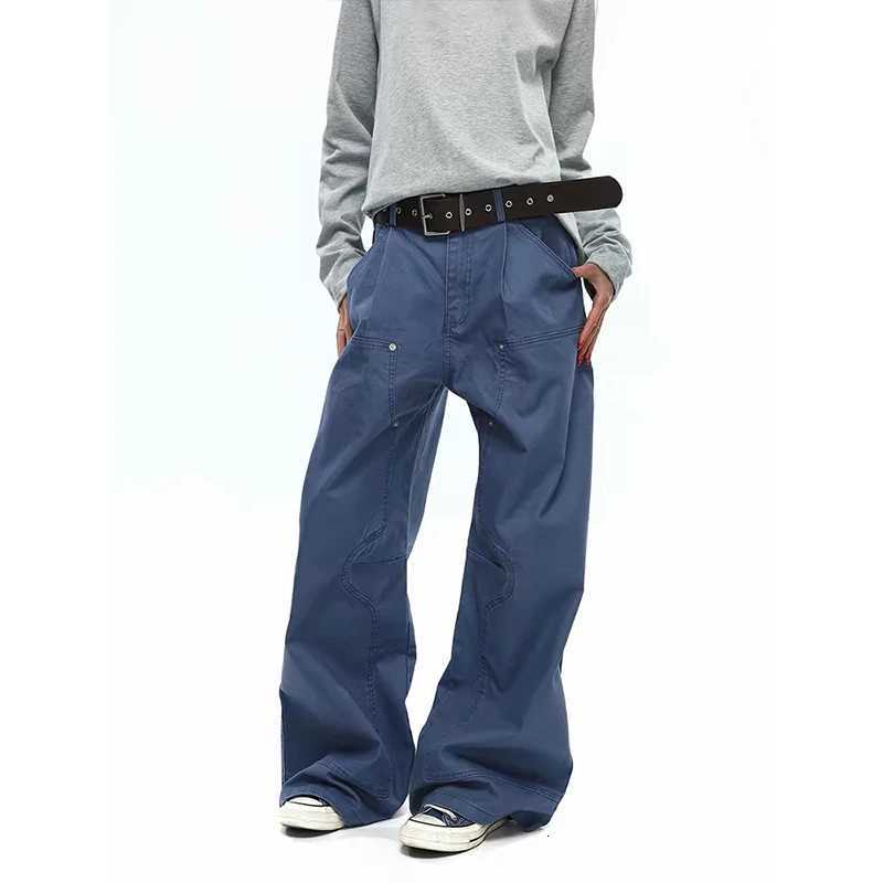 Men's Jeans Man's Baggy Blue Pants Oversize Cargo Jeans Pants Harajuku American 2000s Style Vintage Y2k BF Style Trousers ClothesT261016