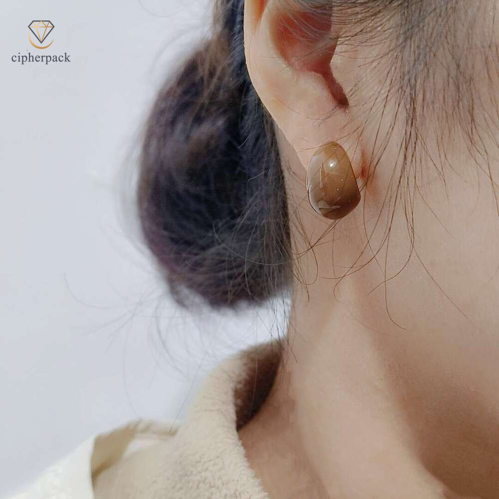 Maillard Collection~ Autumn and winter milky coffee versatile high-end earrings for women, trendy, light luxury, fashionable, elegant, with a unique