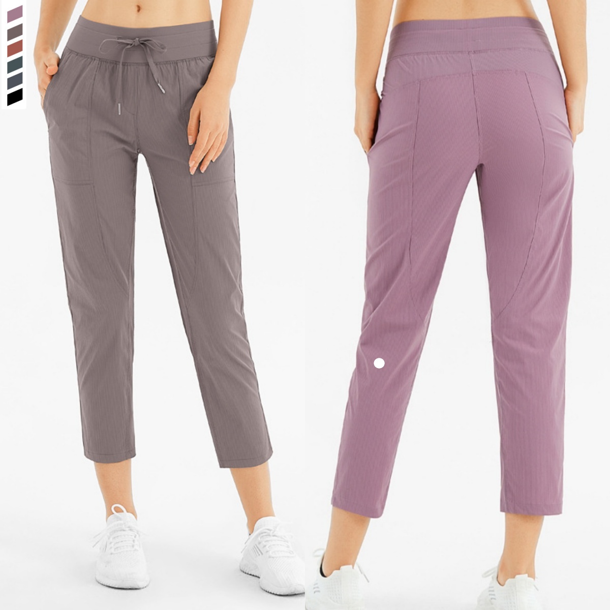 L6389 vêtements de sport coupe ample pantalons décontractés pantalons de Yoga respirants à séchage rapide pour femmes avec cordons de serrage pou
