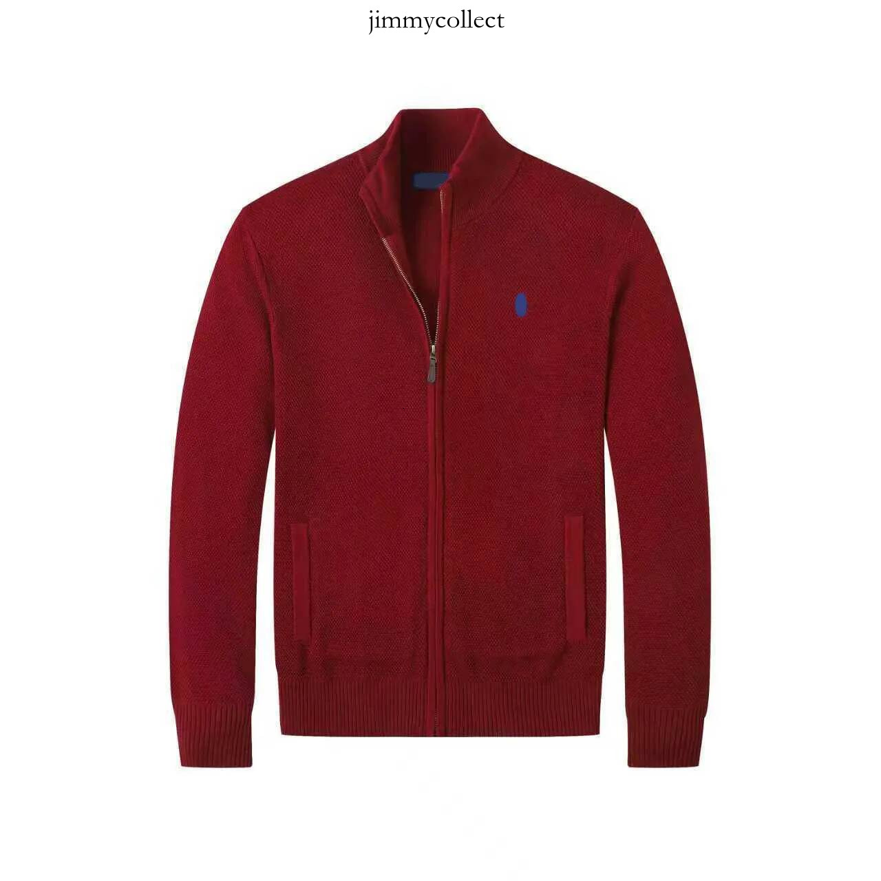 polo Designer Mens Turtle Neck Polo Knitted Sweater Cardigan Jumpers American Trendy Winter HighEnd Embroidery Horse Comfortable Cotton Men Zip Up S