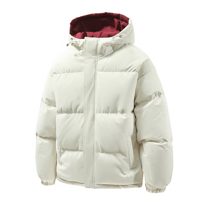 Men Women 2026 New Winter Solid Color Hooded Padded Coat Thickened Warm Simple Soft Cotton Jacket Unisex Outerwear For Daily Street Outdoor And Comm