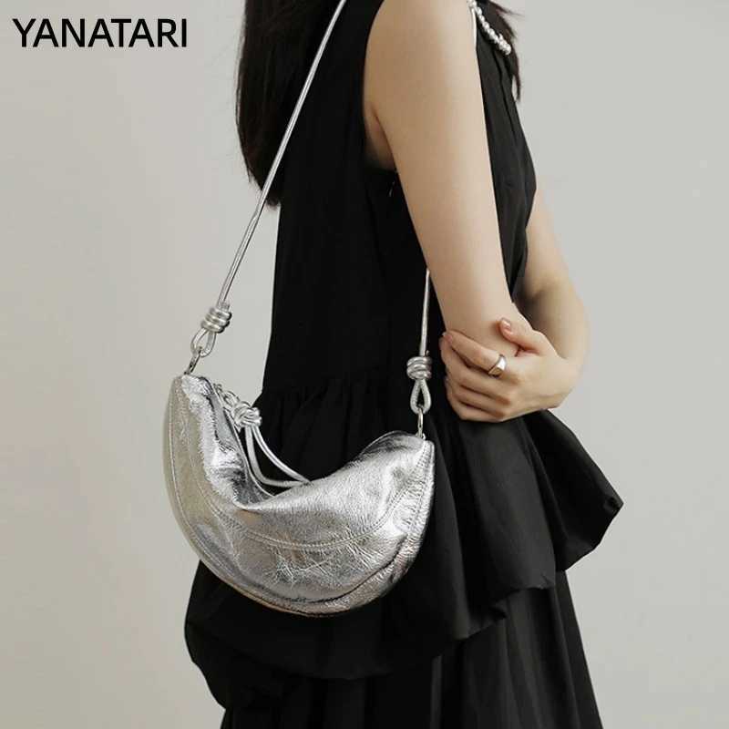 Shoulder Bags YANATARI Genuine Leather Dumpling Bag Shoulder Bag Handbag Women's Large Capacity Crossbody Bags Cowhide 2026 Top-Grain Leather X