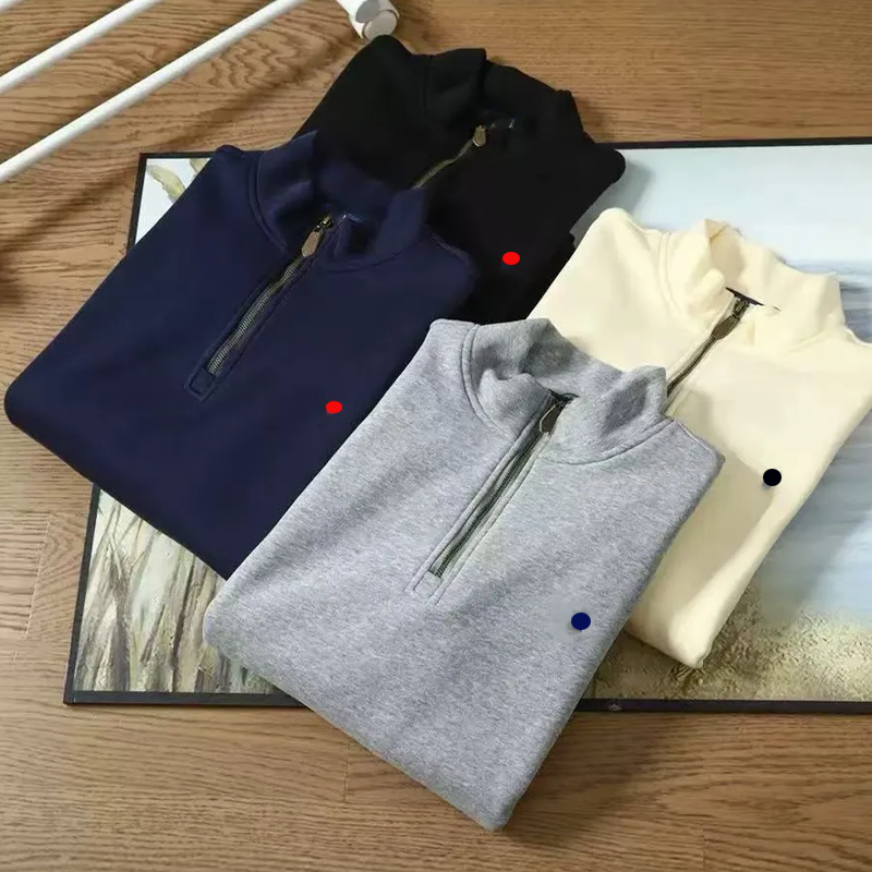 Designer Hoodie Mens Quarter Zip Mens Top Quailty 1/4 Zip Pullover Mens Sweater Outfit Knit Sweaters Sweatshirt Business Work Clothes Luxury Horser