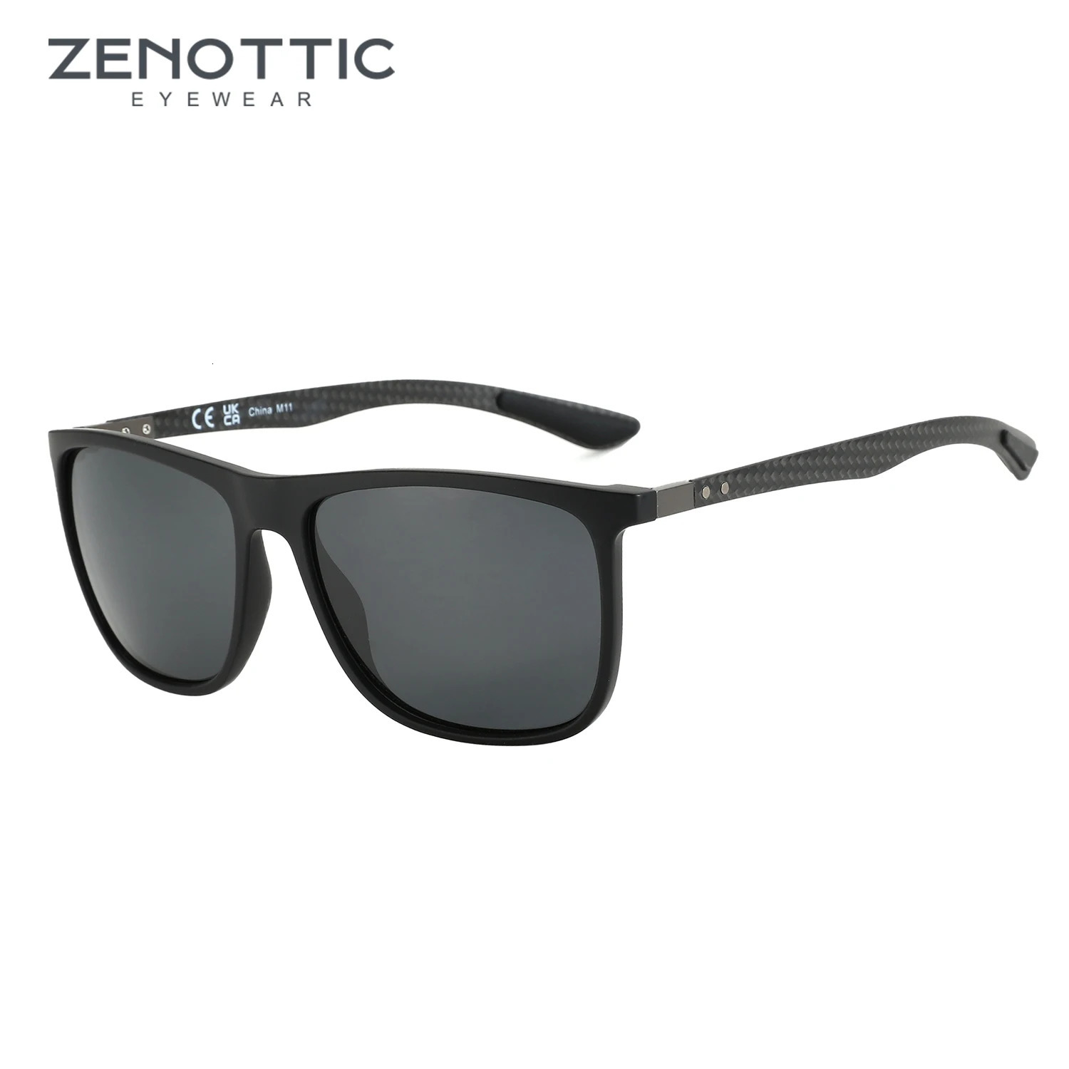 ZENOTTIC Square Polarized Sunglasses for Men Ultralight Carbon Fiber Sun Glasses Driving Fishing Golf Sports UV400 Protection 261016
