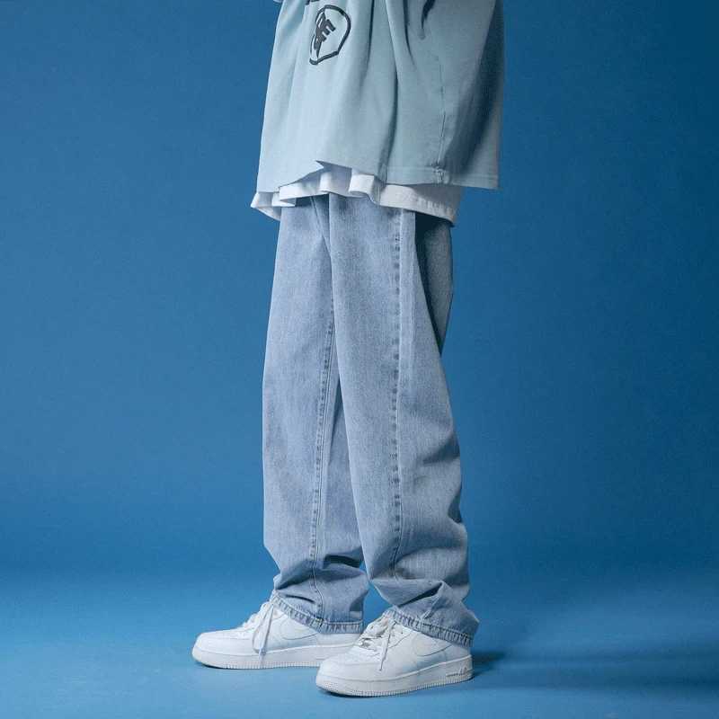 Men's Jeans Mens Jeans Large Denim Jeans for Teens Trousers for Men Jean Baggy Pants Men's Fashion Man Male Trendyol Streetwear Korean Men