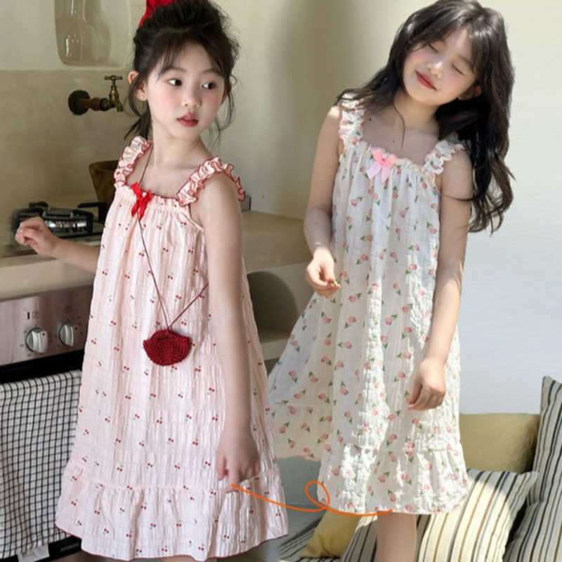 Girls New Camisole Dress Summer Trendy Children's Vation Style Beh Dress Casual Dress for Girls To Wear Indoors and Outdoors S261016X9XT