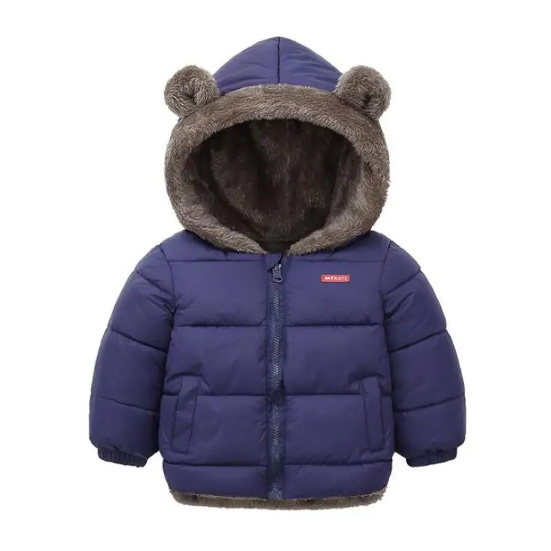 Cashmere Children Coat Autumn Winter Thicken Jacket Boys Girls Solid Color Hooded Kids Parka Outerwear 26Yrs 261016
