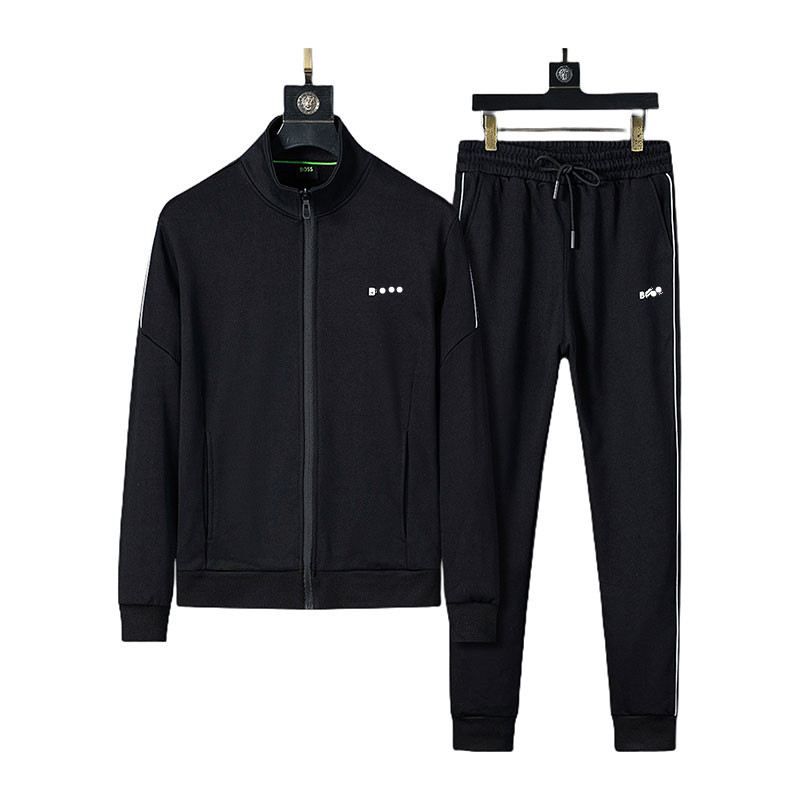 Designers Mens BOS TWO-Piece Tracksuits High Quality Zipper cardigan & Jogger Pants Suit Fashion Sportswear Jogging Sweatshirts Men's And Women