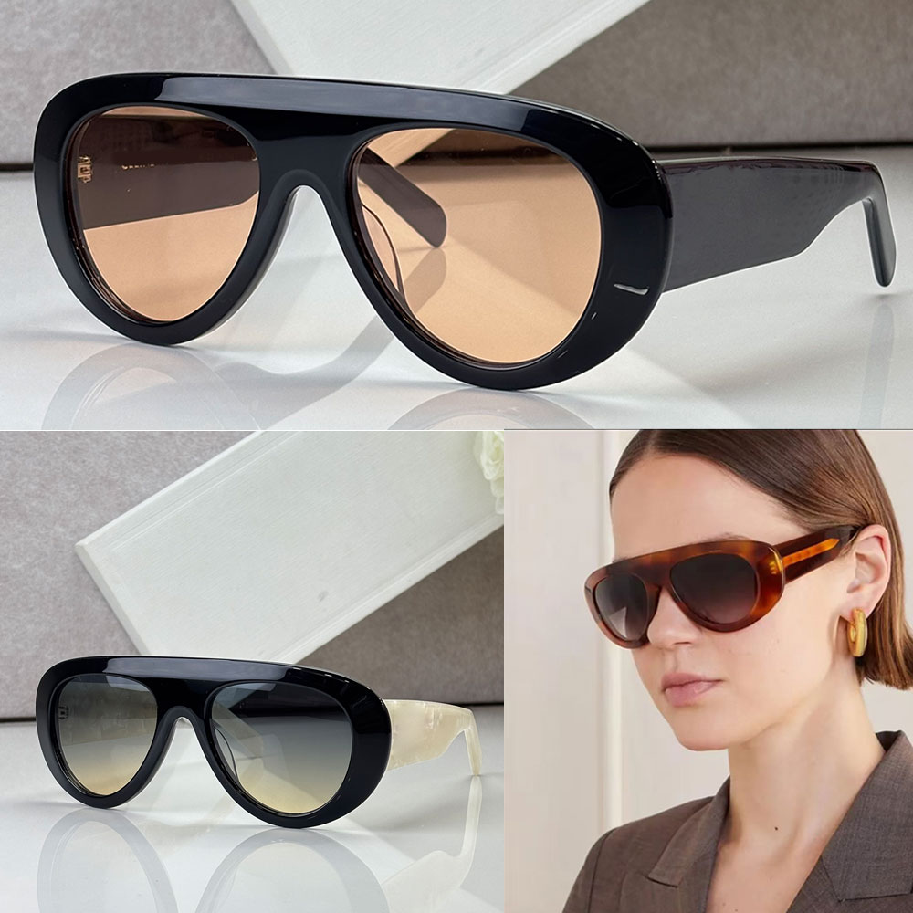 Stamp 01 Sunglasses luxury womens designer sunglasses CL40340U oversized acetate frame fashion brand mens sunglasses gradient brown lenses UV400 pro
