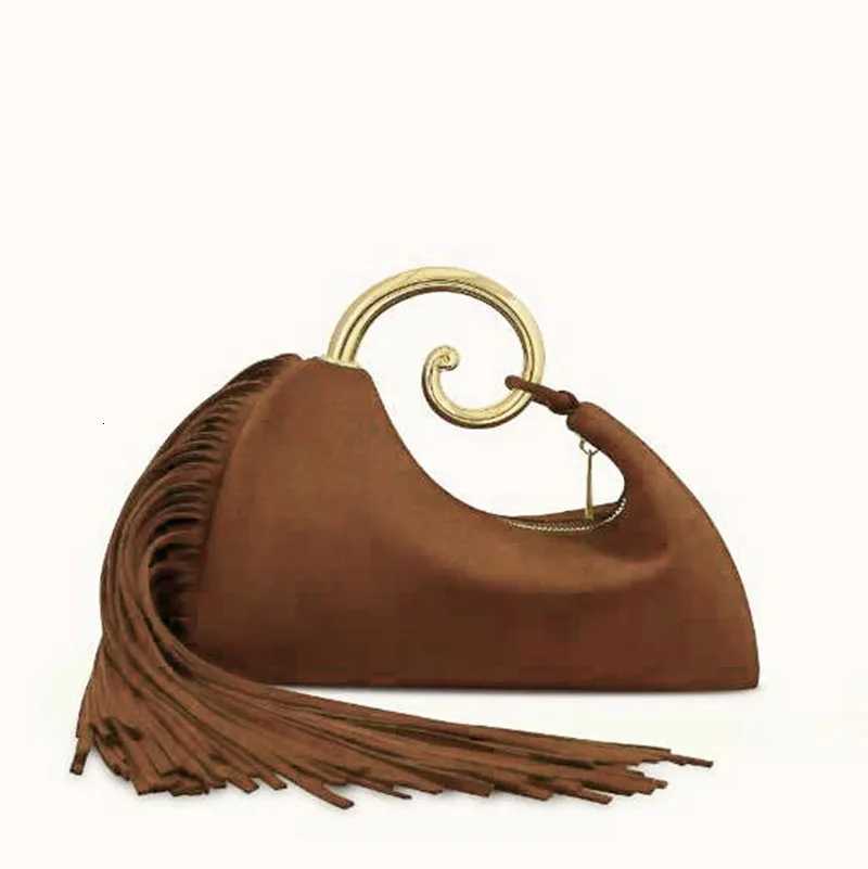 Totes New Luxury Designer Handbag Fashion Women Mini Faux Suede Fringed Bag Spacious Crossbody Bag For Ladies Tassel Purse X261016