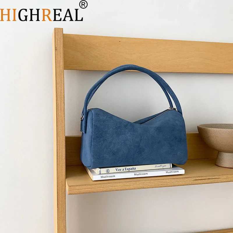 Shoulder Bags Retro Faux Suede Women's Handbags High Quality Pillow Bags for Women Small Shoulder Crossbody Bag New Matte Texture Clutch Purse