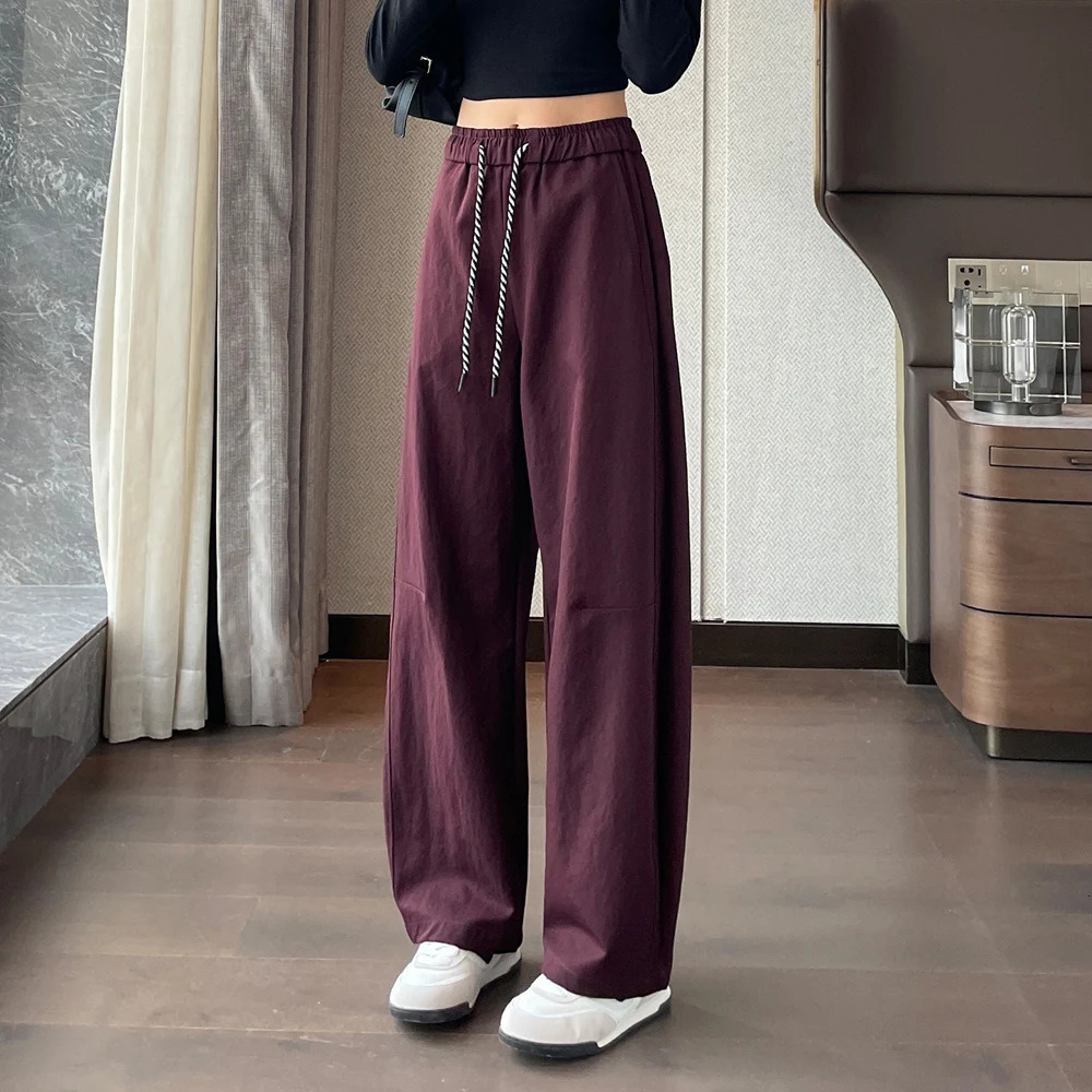 European wide leg pant's autumn and winter high waist fashionable plus size elastic casual straight 261015