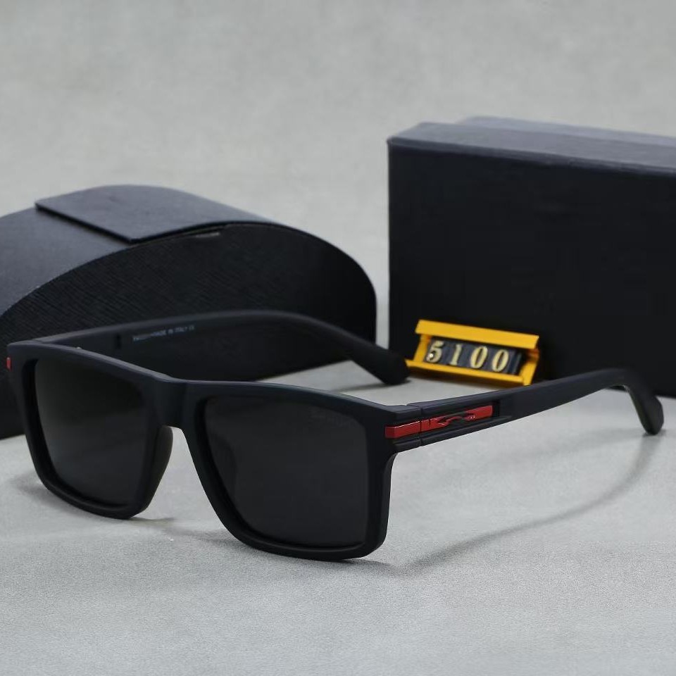 luxury Polarized Frame sunglasses designer sunglasses glasses Men Outdoor Black Sunglasses Glasses Retro and Women Large for with box