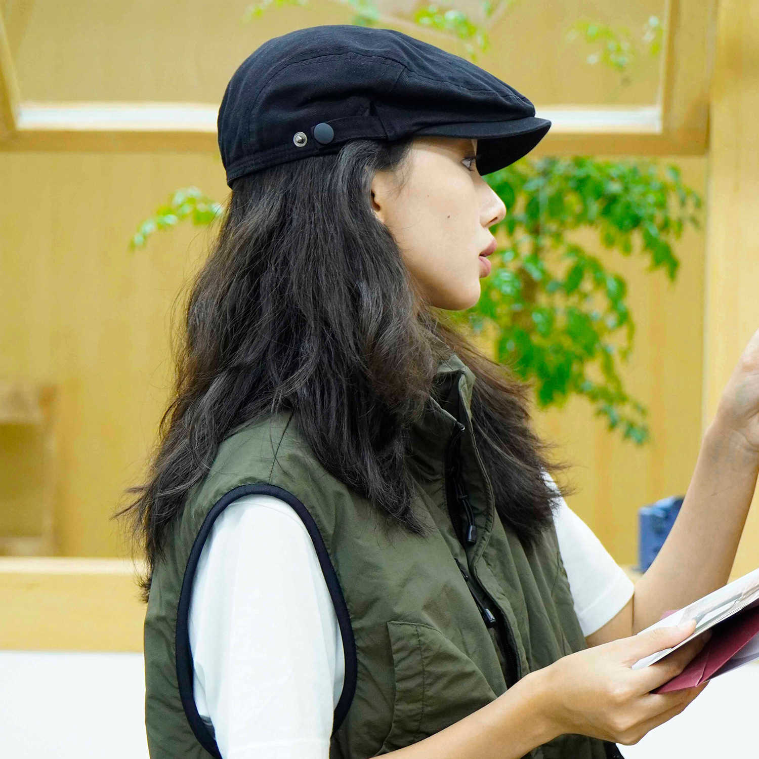 Spring Beret and Summer Painter Hat Sunscreen Hat Women's Forward Hat Women's Advanced Sense Beret Women's Summer Thin S261016Q5SP