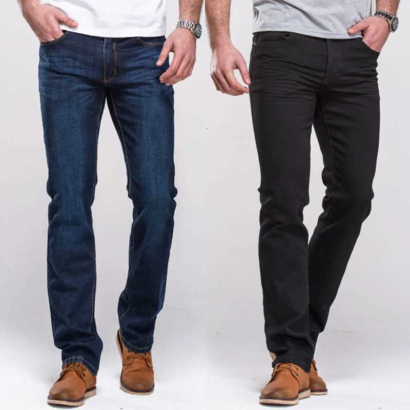 Men's Jeans LGRG Men's Jeans Classic Straight Fit Stretch Denim Jeans Casual Blue Black Trousers Stretch Long PantsT261016