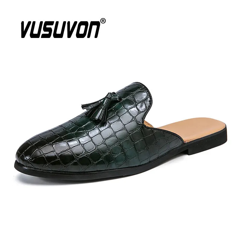 Slippers Men 45 Big Sizes PU Leather Home Outdoor Male Indoor for Fashion Soft Black Slides Causal Loafers Flat Shoes 261016