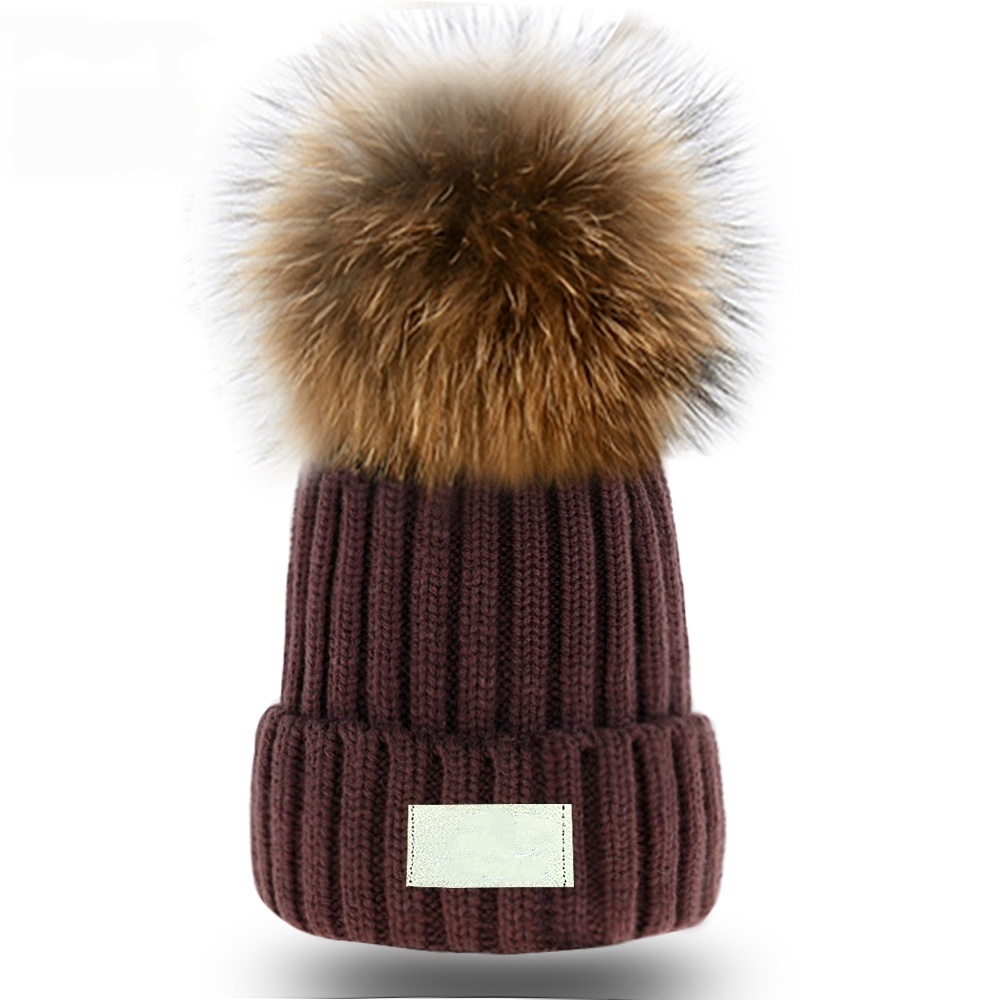 Fashion Winter Caps Beanie Hat Winter Beanies Men Women Warm Winter Pom Poms Bobble Hat Outdoor warm Cap High Quality B-2