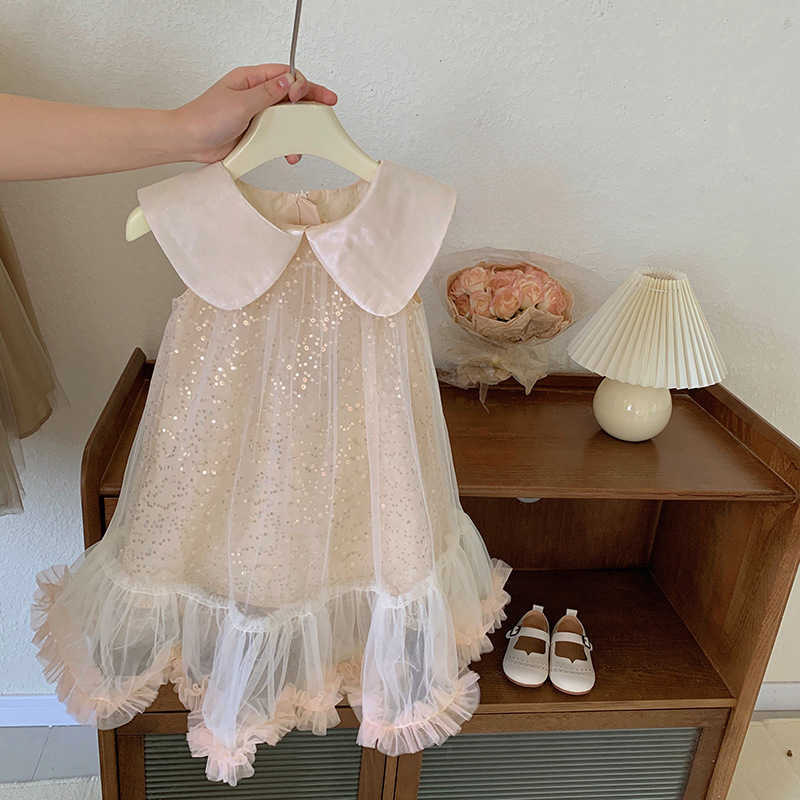 Bow Girls Dress 2024 Summer New Princess Dress Korean Edition Cute and Gentle Dress Toddler Girl Clothes S261016N7RI