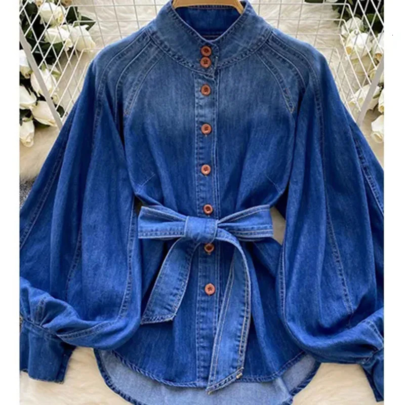 Ladies Denim Shirt Jacket Spring Casual Joker Loose Women Outwear High Quality Korean Temperament Ladies Blouse Coat 261015