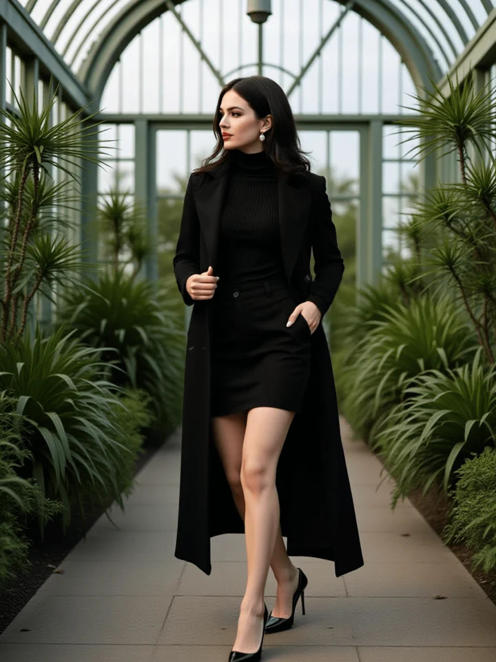 Women's Thickened DoubleBreasted Wool Trench Coat Autumn Winter Fashion Item Gentle Temperament Outfit 261012