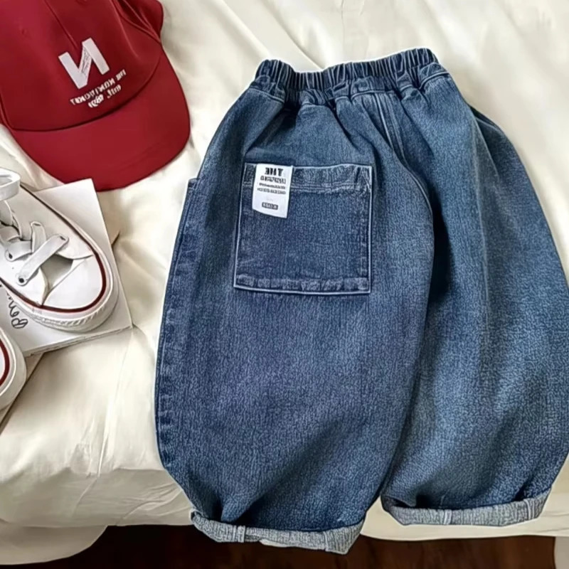 Spring Summer Children's Clothes Girls Jeans Cotton Loose Baby Boys Harem Pants 1-7Year Toddler Kids Casual Denim Trousers261016