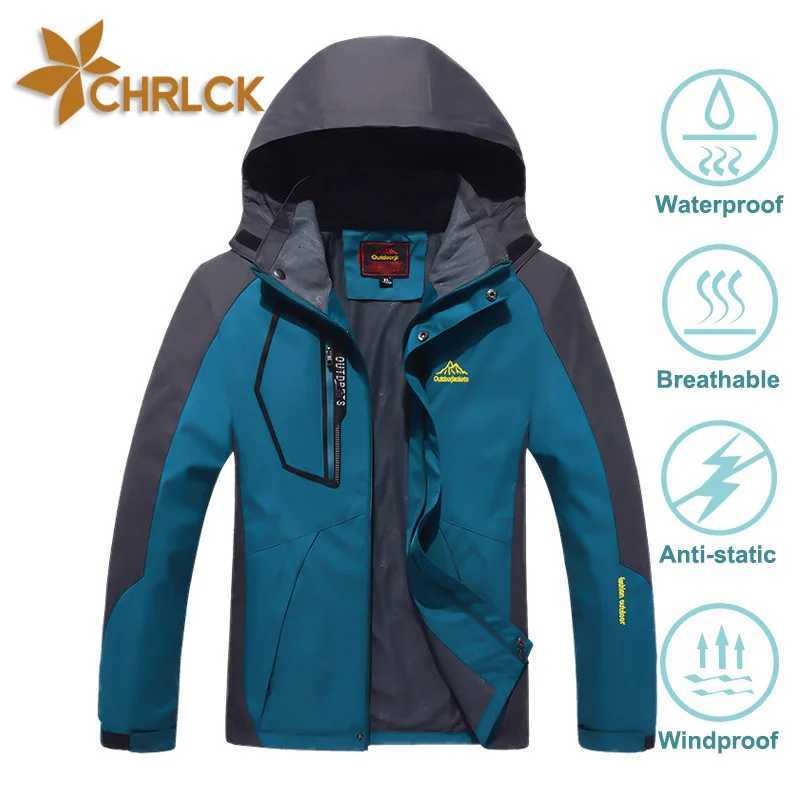 Outdoor Jackets Hoodies CHRLCK Men's Waterproof Hiking Large Size Windproof Windbreaker Cam Hunting Running king Fishing Fece Coat MenT261016